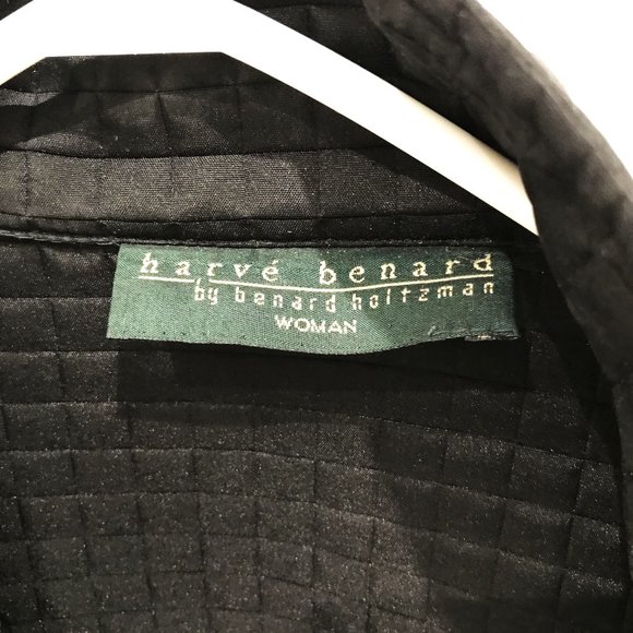 Harvé Bernard Women Quilted Coat Jacket Size XL Open Front Minimalist - Picture 5 of 7